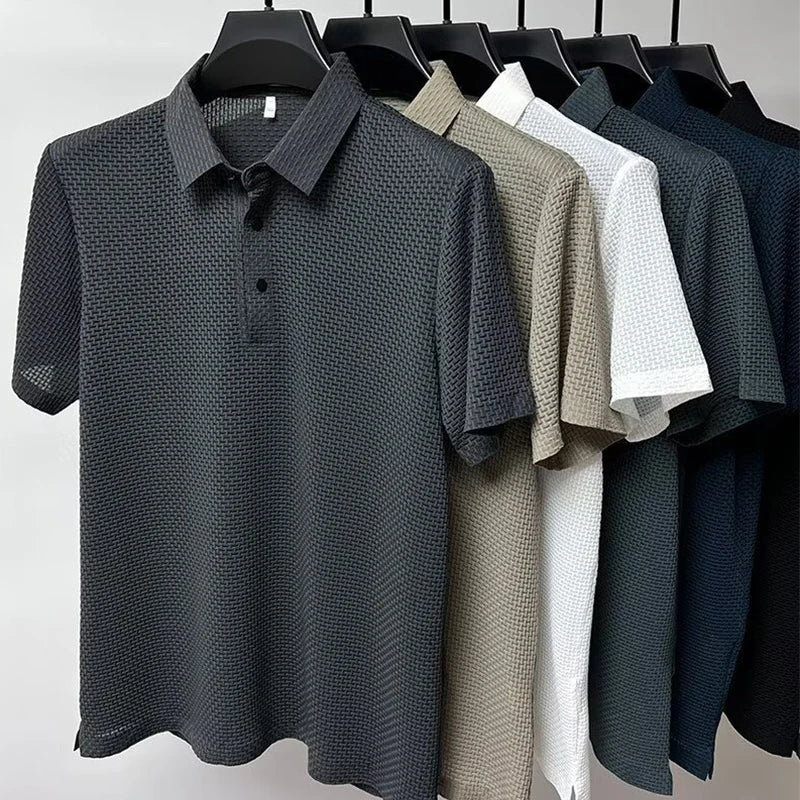 Men’s Short Sleeve Polo Shirt – Business Casual Summer